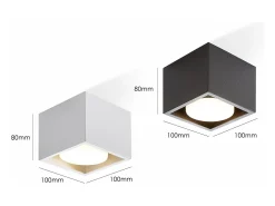 Best NETTLIFE Spot LED Luces de techo GX53 MAX.5W Foco giratorio cuadrado para cocina Sala Comedor Pasillo Negro
