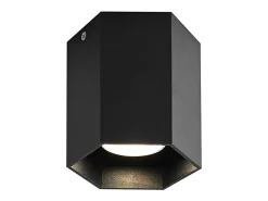 NETTLIFE Spots GU10 Lámpara de techo negra Focos de diseño hexagonales Máx.40W para el pasillo de la sala de estar - sin bombilla Negro Discount