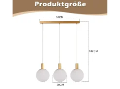 Sale NETTLIFE Suspensión E27 o Lámpara de suspensión de 3 focos Ajustable en altura. Lámpara de suspensión moderna. Blanco