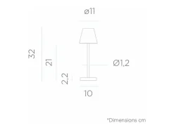Newgarden New Garden Lola Slim 30 Lampe de jardin déco, blanc Blanco Outlet