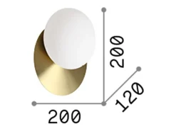 Ideal Lux Aplique Para Pared-NINFEA AP1, Aplique Bianca, Luz Ideal Blanco