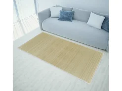 Garden Furniture Alfombra De Salón-Noisiel Alfombra rectangular de bambú natural 80 x 300 cm Beige
