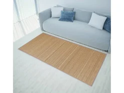 Garden Furniture Alfombra De Salón-Noisiel Alfombra rectangular de bambú marrón 120 x 180 cm Marru00f3n