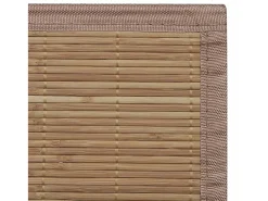 Online Garden Furniture Noisiel Alfombra rectangular de bambú marrón 150 x 200 cm Marru00f3n
