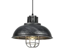 AKUNADECOR Novedad Colgante Industrial Emu Rustico-plata 33 Cm Negro Discount