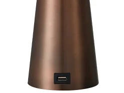 Discount AKUNADECOR Novedad En Sobremesa Con Puerto Usb Modelo Pearl Marron Marru00f3n