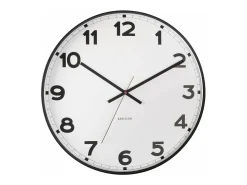 Discount KARLSSON Nuevo reloj clásico redondo de metal de 40 cm Blanco