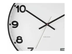 Discount KARLSSON Nuevo reloj clásico redondo de metal de 40 cm Blanco