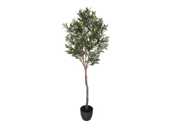 NORTENE Planta Artificial-Olivo artificial decorativo 150 cm con maceta, hojas realistas, planta de interior elegante y sin mantenimiento Verde
