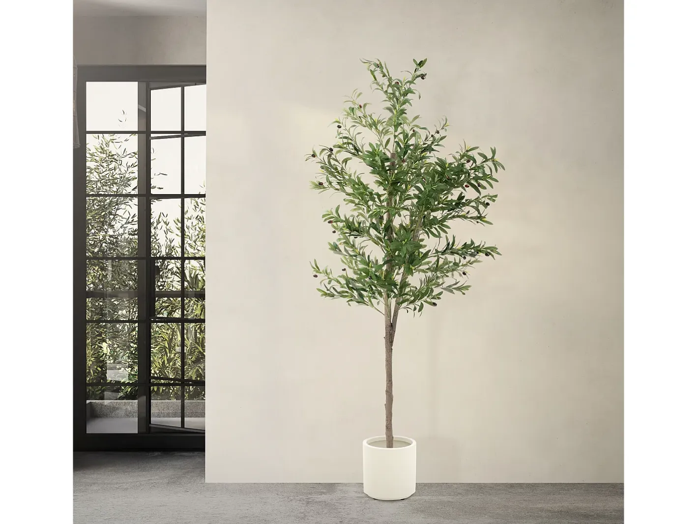 ML-DESIGN Planta Artificial-Olivo artificial Plantas artificiales Árbol artificial Planta artificial en mace Verde