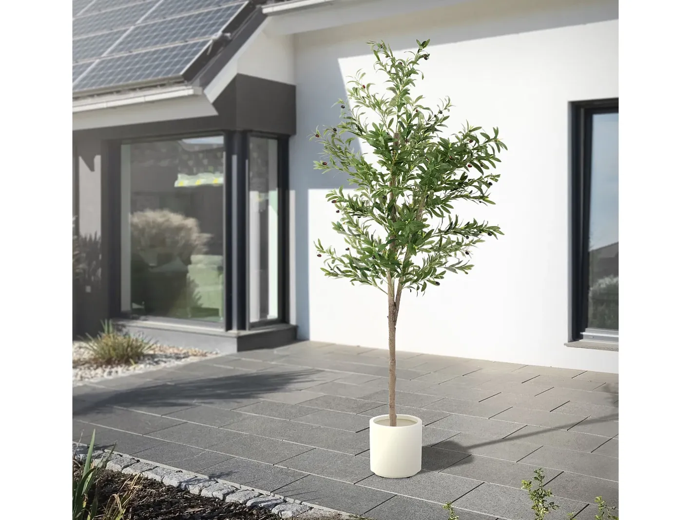 ML-DESIGN Planta Artificial-Olivo artificial Plantas artificiales Árbol artificial Planta artificial en mace Verde