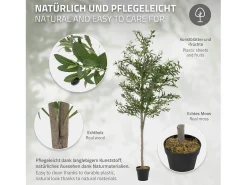 ML-DESIGN Planta Artificial-Olivo artificial Plantas artificiales Árbol artificial Planta artificial en mace Verde
