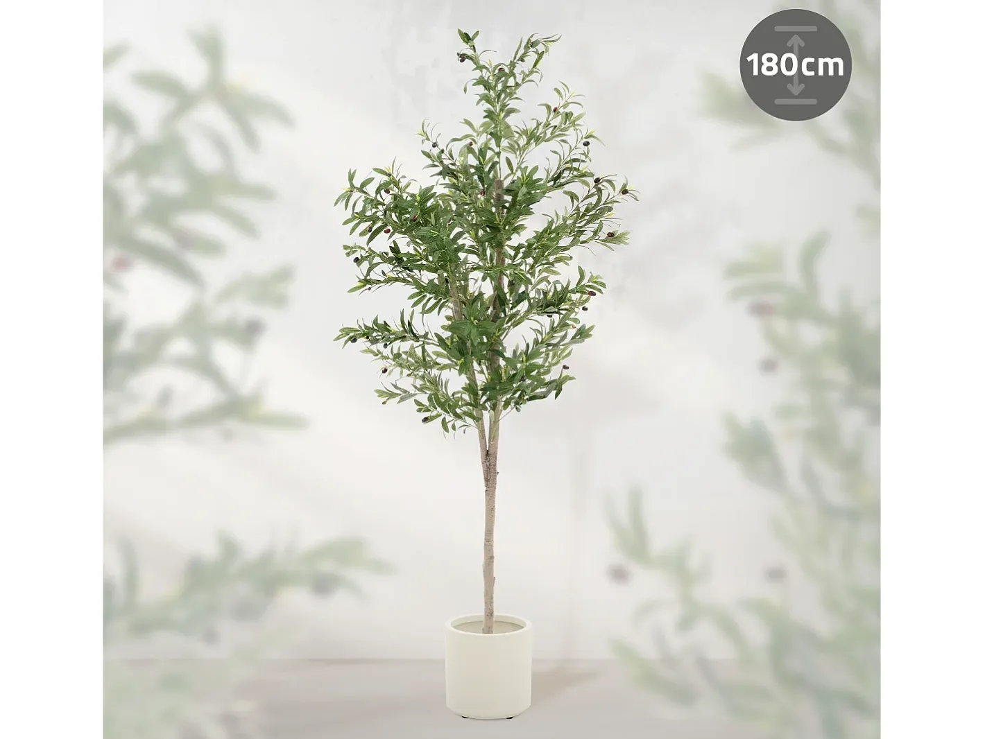 Discount ML-DESIGN Olivo artificial Plantas artificiales Árbol artificial Planta artificial en mace Verde