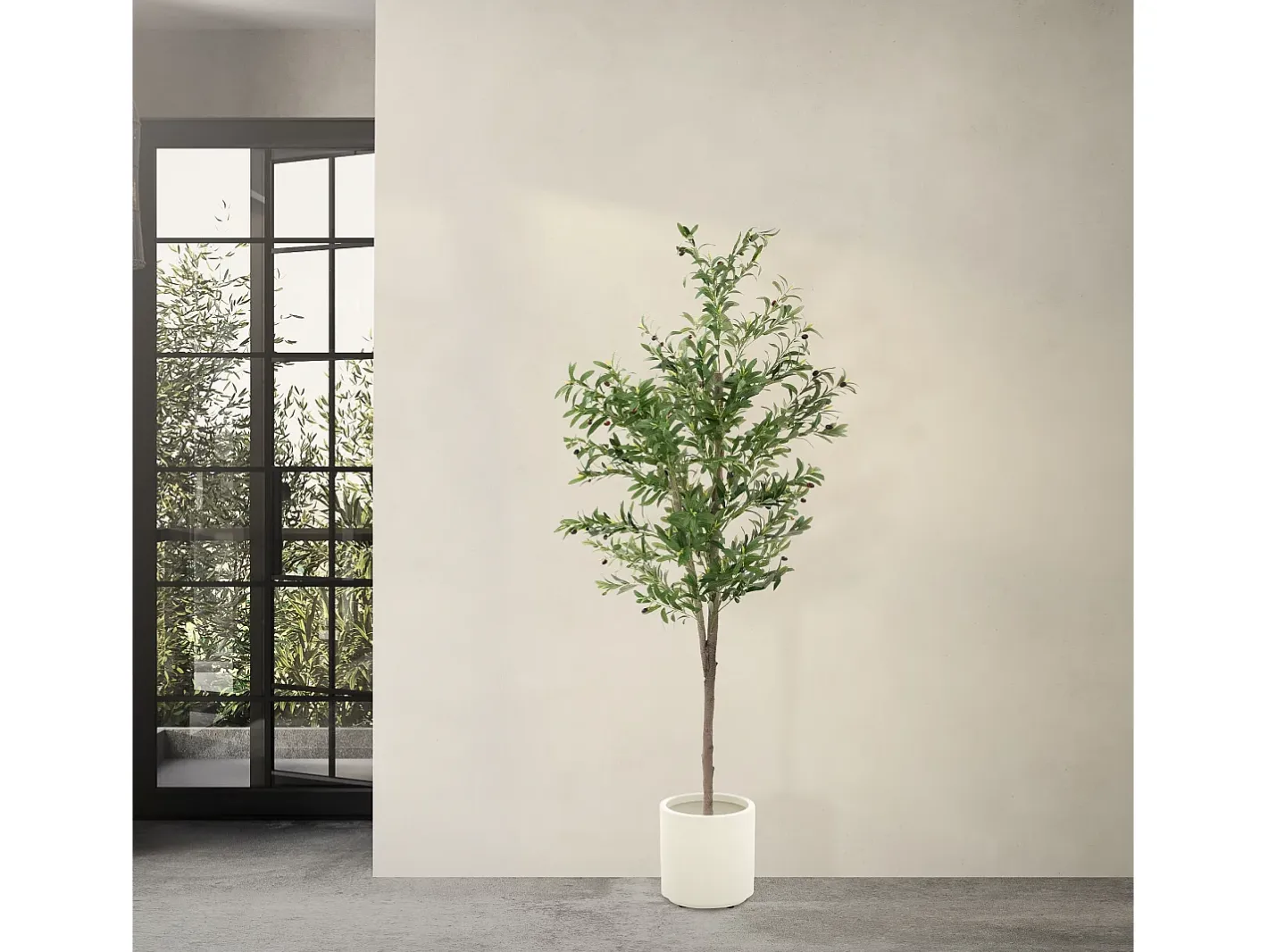 Discount ML-DESIGN Olivo artificial Plantas artificiales Árbol artificial Planta artificial en mace Verde