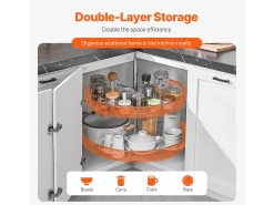 Organizador de Esquina SucceBuy en Forma de L, 71 cm, Transforme el Espacio de Almacenamiento de la Cocina Plateado Best