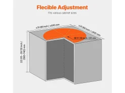 Organizador de Esquina SucceBuy en Forma de L, 71 cm, Transforme el Espacio de Almacenamiento de la Cocina Plateado Best
