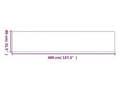 Online Garden Furniture Overijse Alfombra de pasillo con aspecto de sisal color arena 80x400 cm Marru00f3n