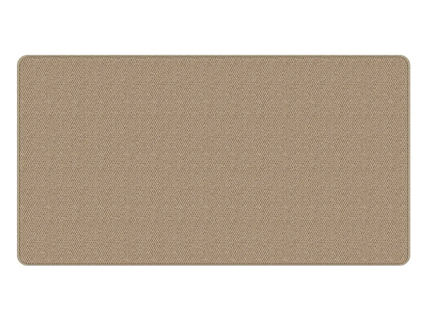 Garden Furniture Overijse Alfombra de pasillo con aspecto de sisal color arena 80x150 cm Marru00f3n Discount