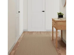 Garden Furniture Overijse Alfombra de pasillo con aspecto de sisal color arena 80x150 cm Marru00f3n Discount