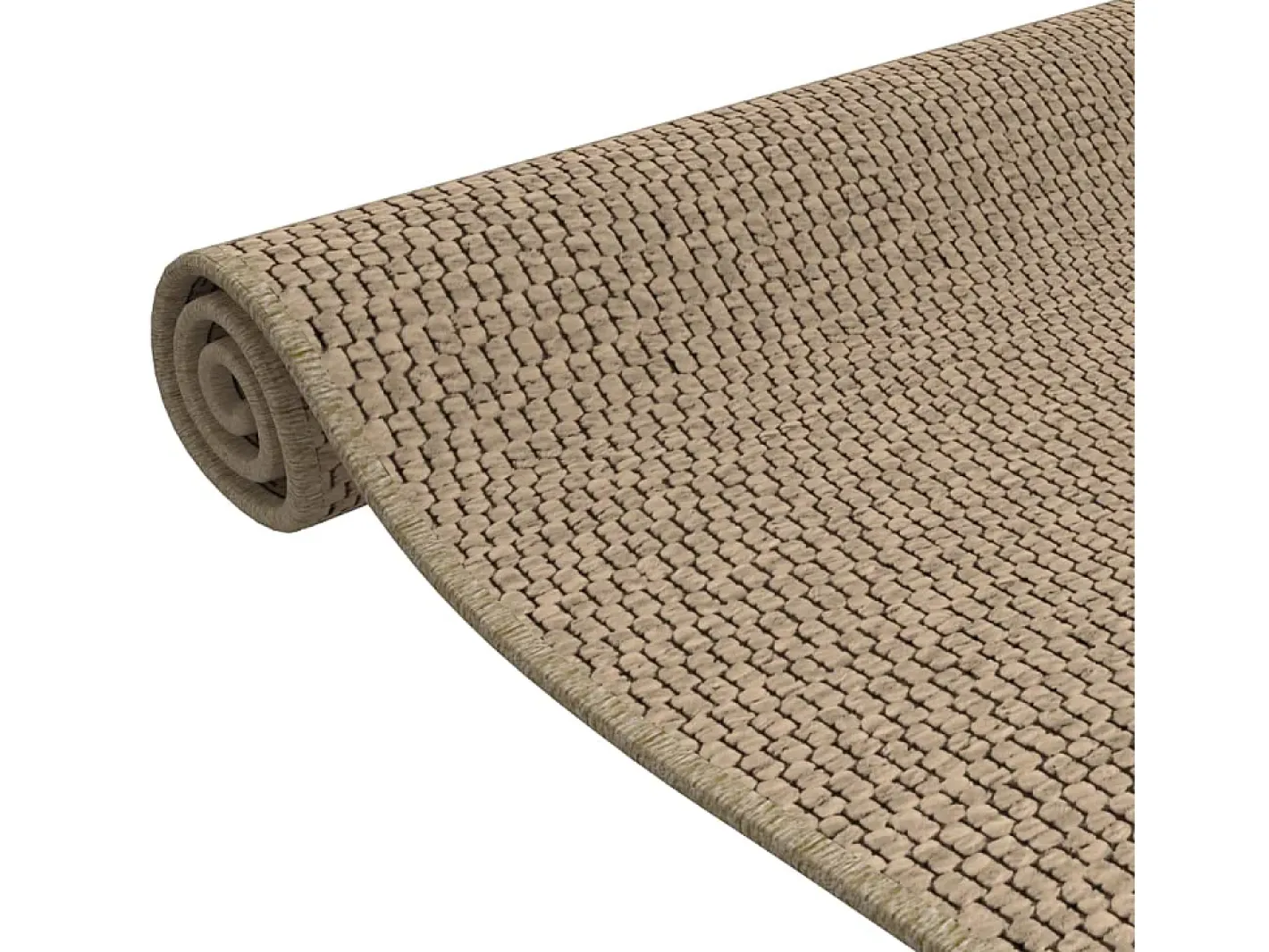 Garden Furniture Overijse Alfombra de pasillo con aspecto de sisal color arena 80x150 cm Marru00f3n Discount