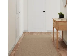 Garden Furniture Overijse Alfombra de pasillo con aspecto de sisal color arena 80x300 cm Marru00f3n Hot
