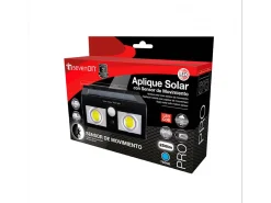 7H SEVENON Iluminación Exterior-Pack 6 Apliques de Pared Solares LED 2 Luces con Sensor Crepuscular y Movimiento 7500K 20000H 7hSevenOn Negro