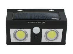 7H SEVENON Iluminación Exterior-Pack 6 Apliques de Pared Solares LED 2 Luces con Sensor Crepuscular y Movimiento 7500K 20000H 7hSevenOn Negro