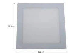 PRIMER LEADER Plafón-Pack 2 Downlights LED Ultraslim Cuadrados 18W 1600lm 22.5x22.5cm 4000K 25000H Blanco
