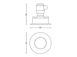 Ledkia Pack 3 Focos Downlight White Ambiance GU10 Hue Adore Corte Ø70 mm Cromado Dorado Online