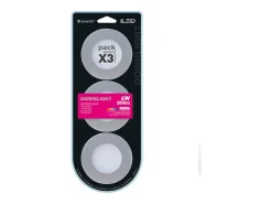 Clearance 7H SEVENON Pack 3 Mini Downlight LED Ultraslim Empotrable Redondo 4W 300lm Ø7cm 4000K Aluminio 7hSevenOn Gris