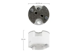 7H SEVENON Pack 2 Portalámparas de Silicona GU5.3 7hSevenOn Elec Blanco
