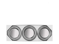 New Pack de 3 espejos estilo clásico plata Ø24 cm Plateado