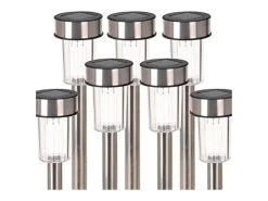 Iluminación Exterior-Pack de 7 luces solares Ø4,6x36,5 cm Negro