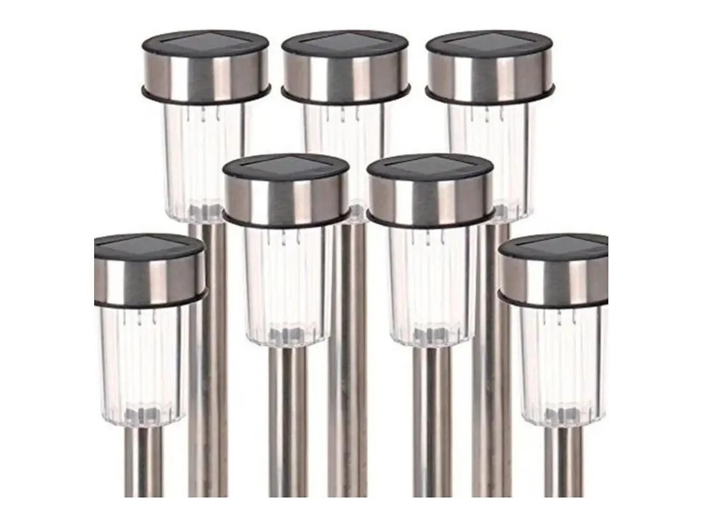Iluminación Exterior-Pack de 7 luces solares Ø4,6x36,5 cm Negro