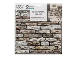 Atmosphera Sticker-Pack de 2 stickers de pared piedra rojo 30x30 cm Topo