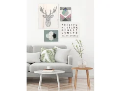 Sale DECOWOOD Pack de cuadros con motivos nórdicos Blanco