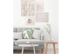 DECOWOOD Pack de cuadros con motivos florales Blanco Clearance