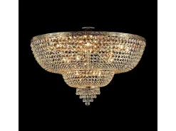 New Maytoni Palace Plafón Semi Empotrado Oro Antiguo & Cristal, 18 Luces, E27 Dorado
