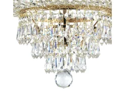 New Maytoni Palace Plafón Semi Empotrado Oro Antiguo & Cristal, 18 Luces, E27 Dorado
