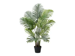 Best Palmera Artificial Areca SucceBuy, 1,2 m, Planta Artificial Tropical en Maceta Blanca, Lote de 2, Falso Árbol Tropical Palmera Areca, Planta Falsa para Oficina Verde