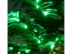 vidaxl Iluminación Exterior-Palmera artificial con 252 LED blanco cálido 400 cm Verde
