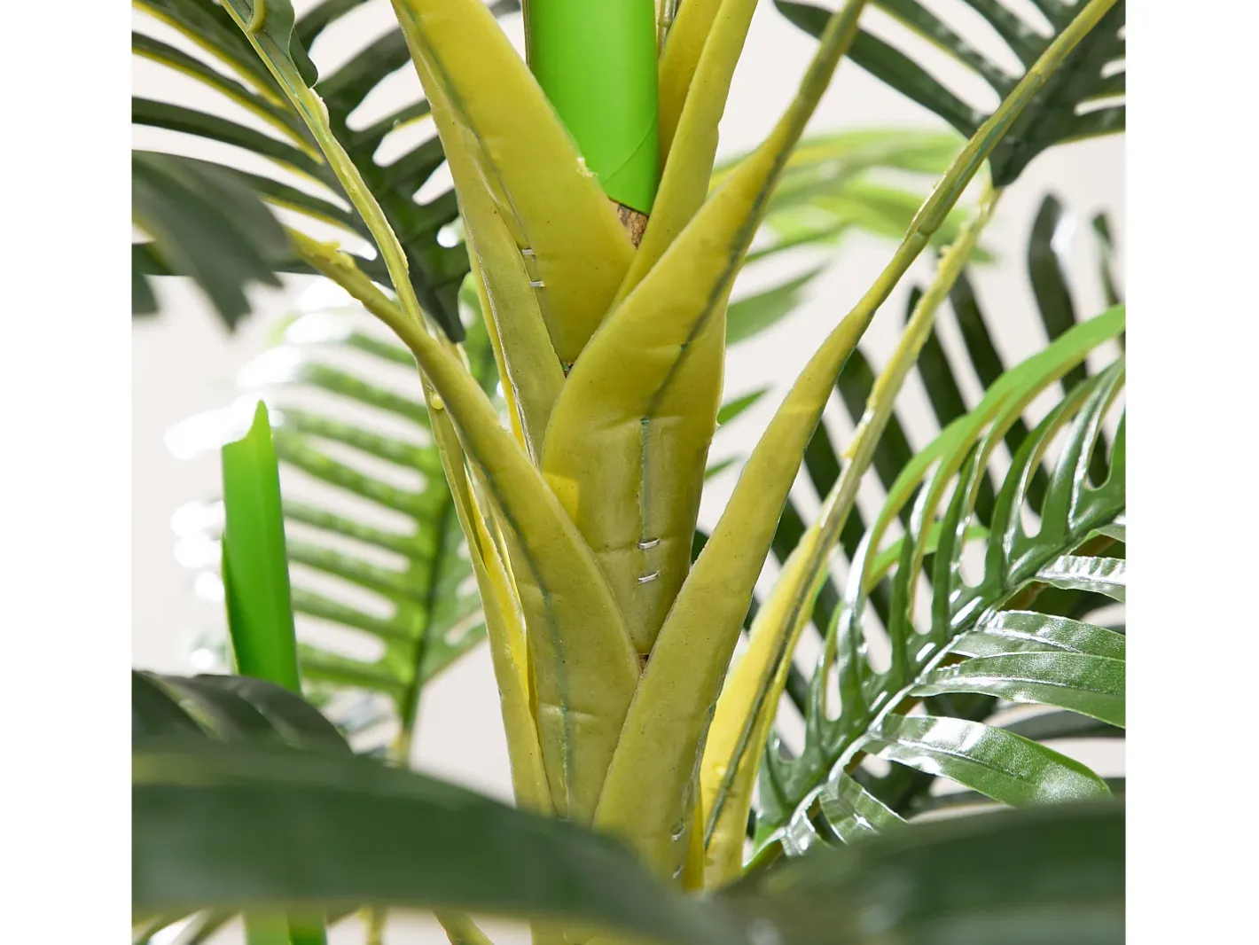Palmera artificial de 190 cm, planta decorativa de plástico, con maceta, para salón, dormitorio y oficina, color (19,5 x 19,5 x 190 cm) Verde Clearance