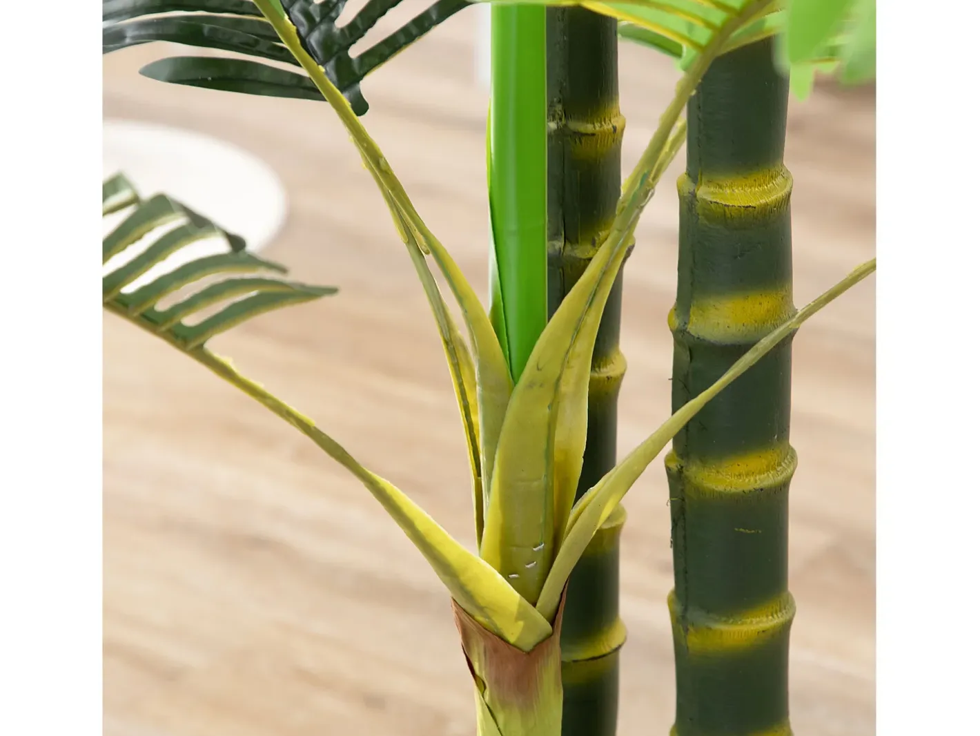 Palmera artificial de 190 cm, planta decorativa de plástico, con maceta, para salón, dormitorio y oficina, color (19,5 x 19,5 x 190 cm) Verde Clearance