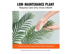 Planta Artificial-Palmera Artificial de Caña Dorada de 2 m de SucceBuy, Decoración Vegetal Realista de Imitación Verde