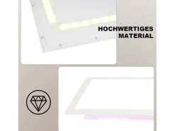 NETTLIFE Panel LED 100x25, luz de techo regulable, largo, retroiluminación RGB, cambio de color, 24 W, oficina, cálido, neutro Blanco