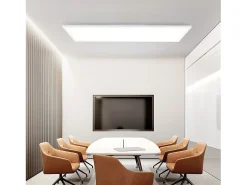 Online NETTLIFE Panel LED 120x30, luz de techo regulable, largo, retroiluminación RGB, cambio de color plana con control remoto, 36 W Blanco