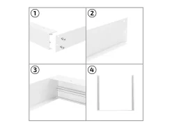Ledkia Plafón-Panel LED 120x60 cm 60W 6000lm + Kit de Superficie 6000K LIFUD No Flicker Individual Frío Blanco