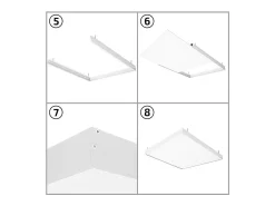 Ledkia Plafón-Panel LED 120x60 cm 60W 6000lm + Kit de Superficie 6000K LIFUD No Flicker Individual Frío Blanco