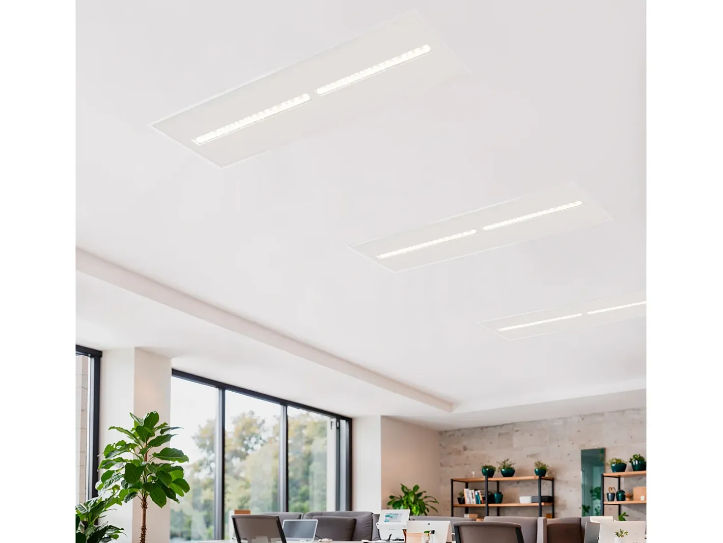 Online Ledkia Panel LED 120x30 cm 30W 4200lm CCT Seleccionable VisualConfort 3000K - 4000K Seleccionable (Cálido-Neutro) Blanco