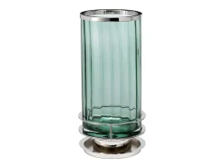 Pantalla contemporánea de acero niquelado pulido vidrio 1 luz Gx53 9W Arno Gris